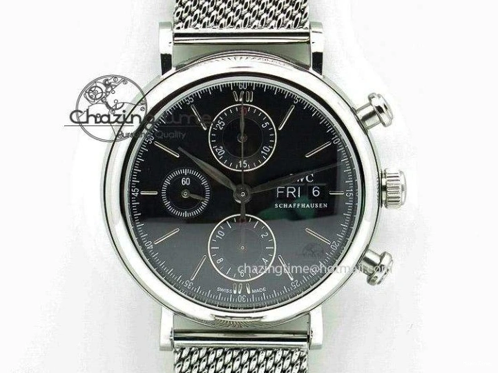 MIROTIME 0321 EasyCare Pilot Chrono IW388001 Real Ceramic ZF 1:1 Best Edition On Black Nylon Strap A 7279